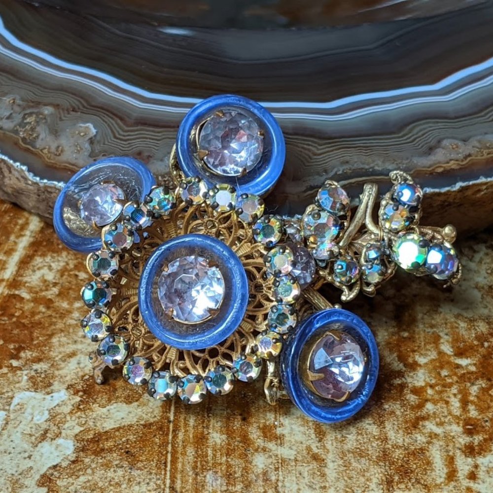 Vintage Miriam Haskell Signed Brooch